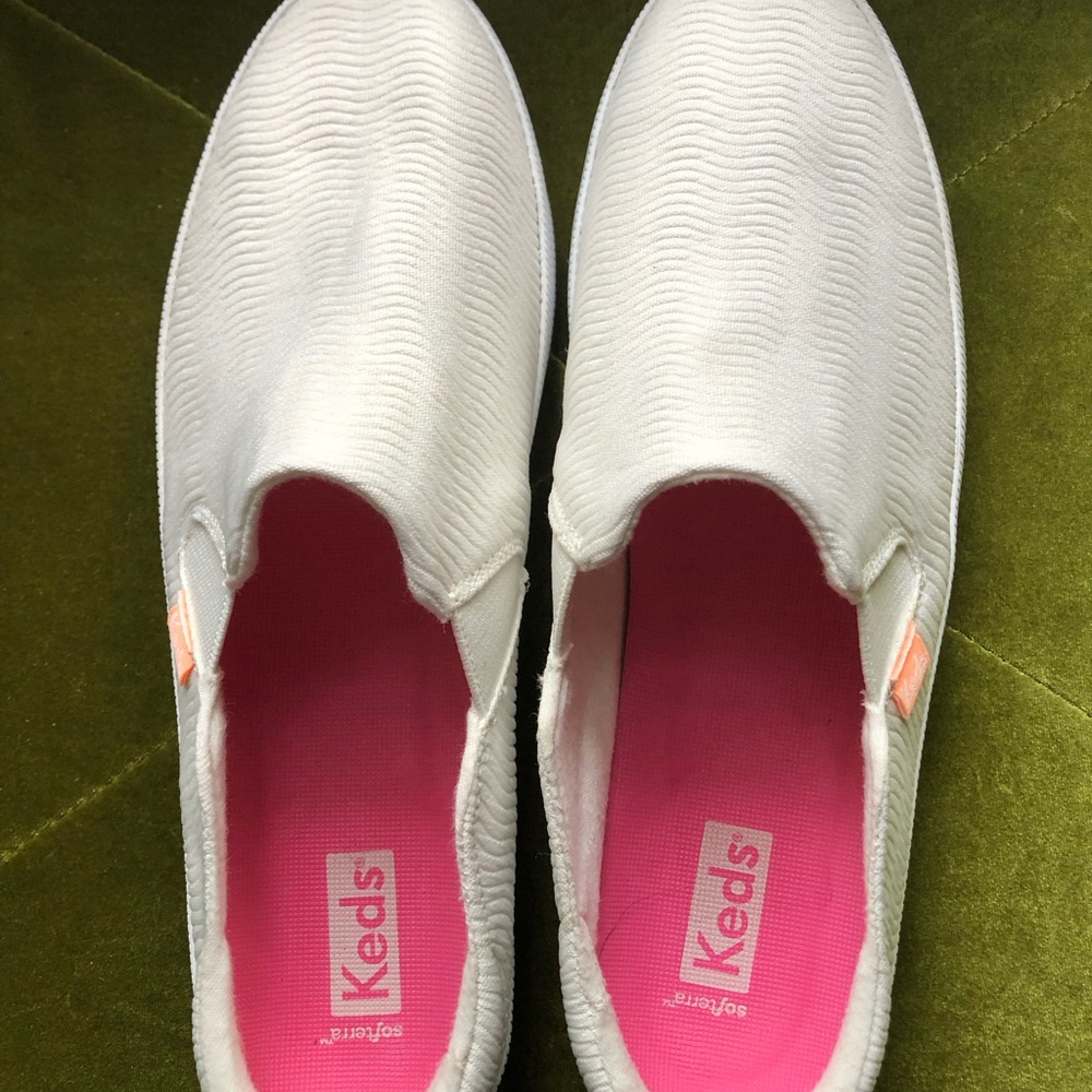Keds Women's Cream Canvas Slip-On Sneakers